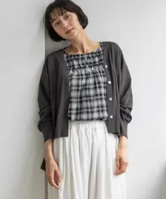 スタジオクリップnaturalbyclip14ゲージボックスカーディガン冷感新品のサムネイル