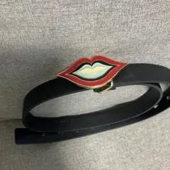 ブラックベルト 唇モチーフ ゴールドバックルのサムネイル