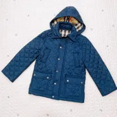 極美品　バーバリー　キルティングコート　ネイビー　110 120