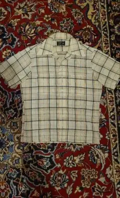 70s JCPenney MW ヴィンテージ 半袖チェックシャツ Searsのサムネイル