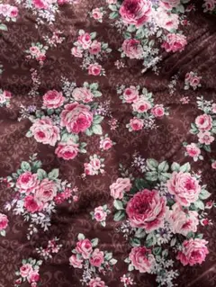 キルトゲイト生地　QUILT GATE 薔薇　茶色　希少生地　110×190cm