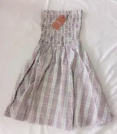 新品dazzlinチェックシャーリングワンピ