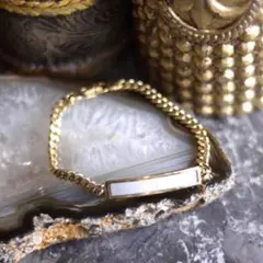 Christian Diorディオールチェーンロゴプレートアイディブレスレット