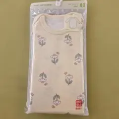 UNIQLO 花柄 ボディスーツ(長袖) ロンパース 80サイズ