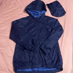 ネイビー フード付きジャケット