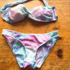 ASOS エイソス バンドゥ タイダイ柄 背中リボン 水着 ビキニ ロンハーマンのサムネイル