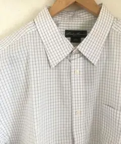 ★新品未使用タグ付き◆Eddie Bauer 半袖 XL　格子シャツ
