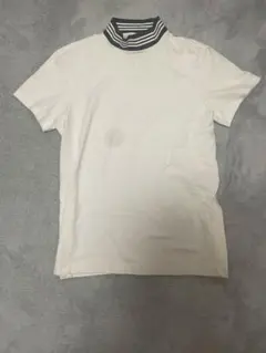 adidas ストライプ襟ポロシャツ L ホワイト