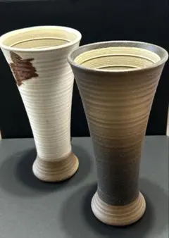 陶器ビールペアグラス