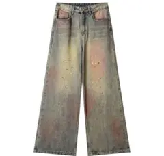 グラデーションワイドレッグデニム