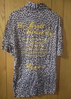 Sale! バックプリント 豹柄シャツ 銀色ボタン サイズ M ギャル男