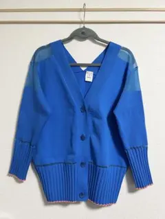 Vネックカーディガン blue