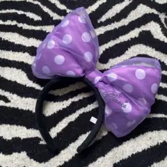 ディズニー　水玉リボン カチューシャ