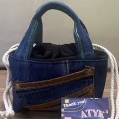 デニムリメイクミニ巾着