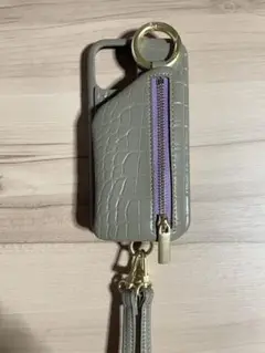 【ajew】iPhone12.12Pro / sage green 【クロコ】