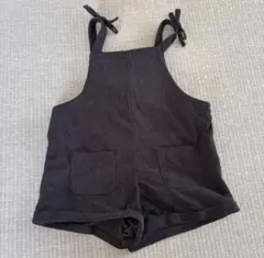 サロペット　オーバーオール　コーデュロイ　ブラック　80cm　ベビー　女の子