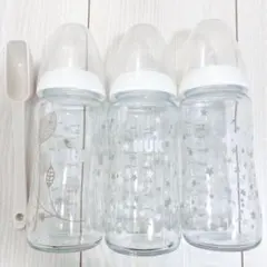 NUK ヌーク 哺乳瓶 240ml ガラス 3本セット＋50mlスプーン付き