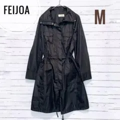 1476【フェイジョア】スプリングコート ウエストドローコード スタンドカラー