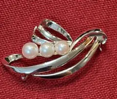 ✨MIKIMOTO アコヤパール　ブローチ　フラワー　リボンのサムネイル