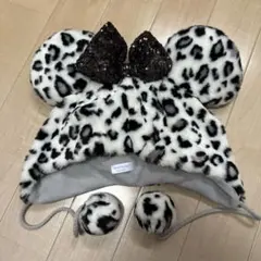 ディズニー　ファンキャップ　ヒョウ柄