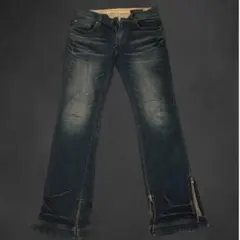 darkblue denim pants archive y2k 鬼ヒゲ