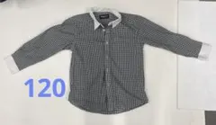 120男児用チェックシャツ
