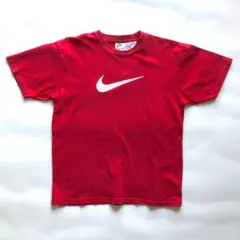 ★フェード★ナイキ 90sロゴTシャツ 赤 レッド 銀タグ白タグL ヴィンテージ
