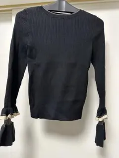 Lily Brown 黒 長袖ニット Fサイズ