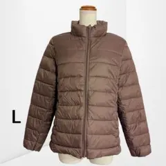 【ノーブランド】 中綿ジャケット ダウン風 防寒 通勤 通学 普段使い L