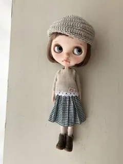 ショート丈ブラウス① リネン生成り ブライスアウトフィット カスタム モンスト