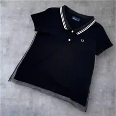 【美品】FREDPERRY フレッドペリー ポロシャツ　チュール　黒　M