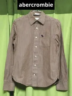 abercrombie ブラウン系コットンシャツ