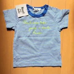 Noeil aime bebe 　Tシャツ 　90cm 　青白ストライプ