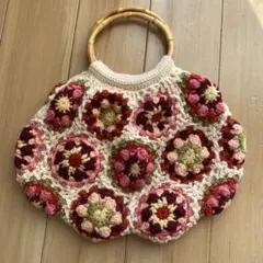 花モチーフ グラニーバッグ