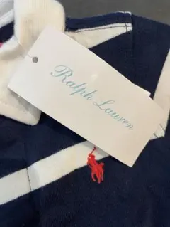 【新品 未使用】Ralph Lauren ストライプロンパース