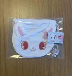 ジュエルペット ふわふわ巾着　ルビー　 　　　　　　　目印チャーム　エンジェラ