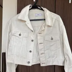 AZUL by moussy アイボリー クロップドジャケット M