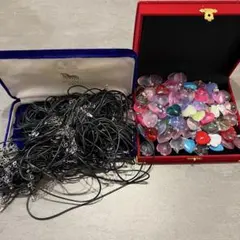 ヴィンテージデザインアクセサリーネックレスハート遺品整理生前 레트로 묶음 판매 大量