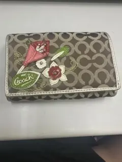 COACH 二つ折り財布 シグネチャー 花柄