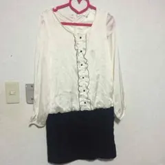 ツイードドッキングワンピ