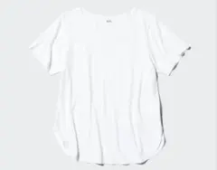 UNIQLO エアリズムシームレスVネックロングTシャツ Mサイズ ホワイト