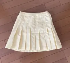 【新品】BROWNY STANDARD プリーツ　ミニスカート 黄色　裏地付　F