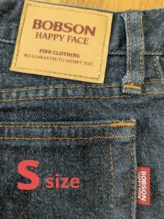 ジーンズBOBSON HAPPY FACE ダークブルーデニムボブソン