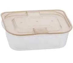 タッパー食品保存容器 EasyPoc 透明 角型 ブラウン ベストコ 新品未使用