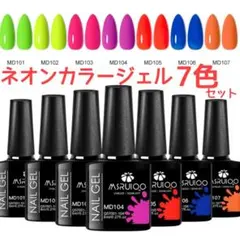 ネオンカラーネイル　高発色　カラージェル　夏ネイル　プチプラのサムネイル
