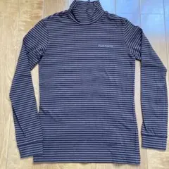 パーリーゲイツ モックネックシャツ ボーダー(茶系) サイズ0