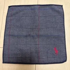 ポロ・ラルフ・ローレン チェック柄タオルハンカチ