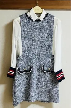 ZARA カフスブラウス＆ジャンパースカート