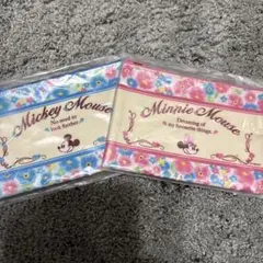 ミッキー・ミニー 花柄ポーチ 2個セット17×12新品送料税込非売品