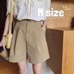 チノ ハーフパンツ ベージュ M ショートパンツ 綺麗 無地 お洒落 韓国 人気